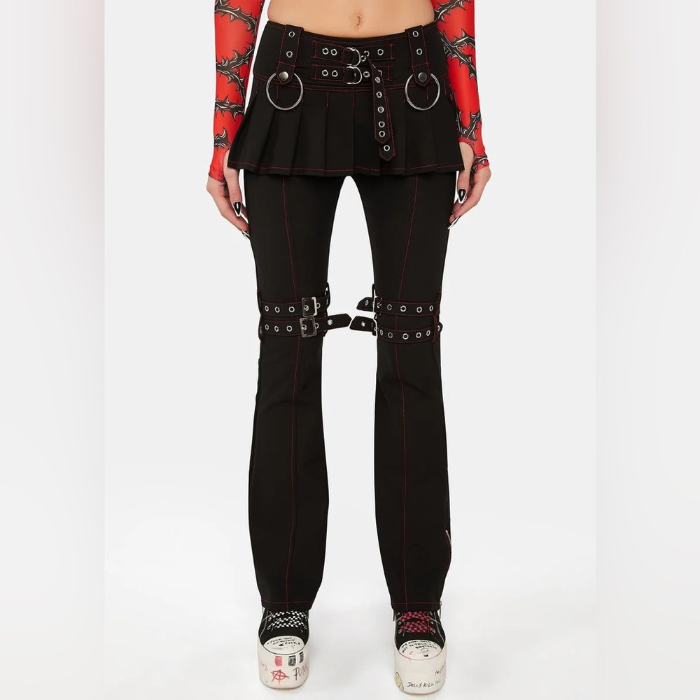 Dolls Kill Pleated Belted Pant / Skirt